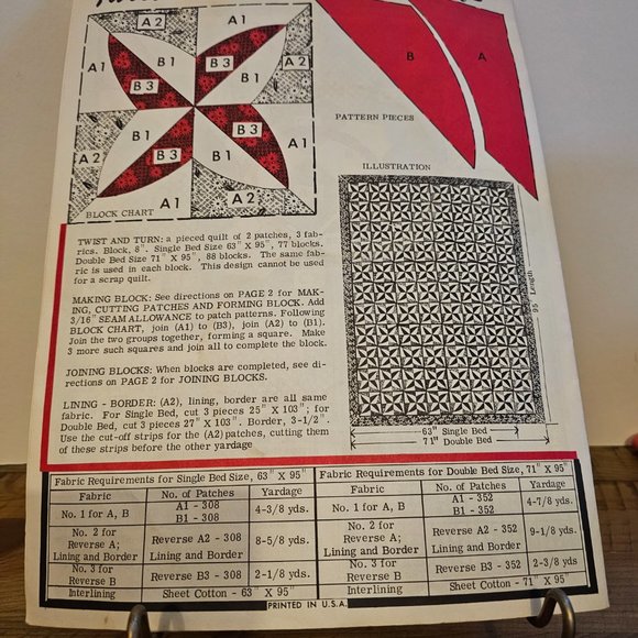 Vintage quilt book Wonderful patterns - Picture 2 of 2